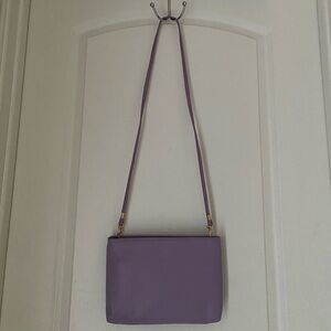 Tignanello TIGII Leather Lavender Crossbody/Clutch Bag Spring Easter Minimalist